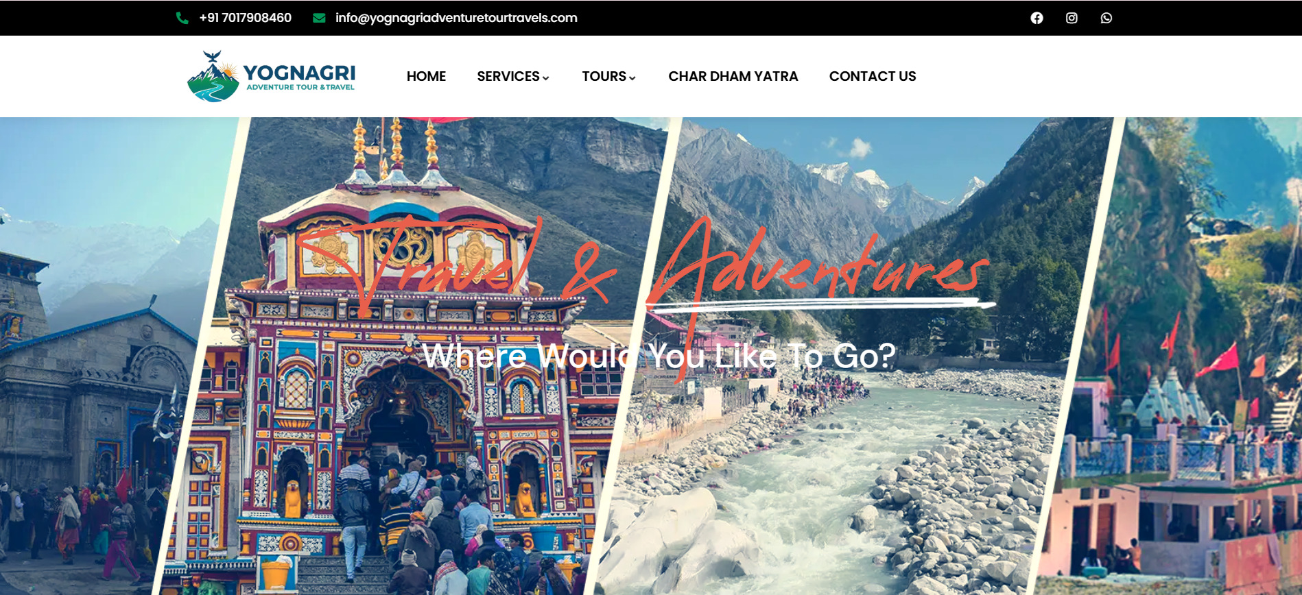 Yognagri Adventure Tour & Travel — Travel Booking Website