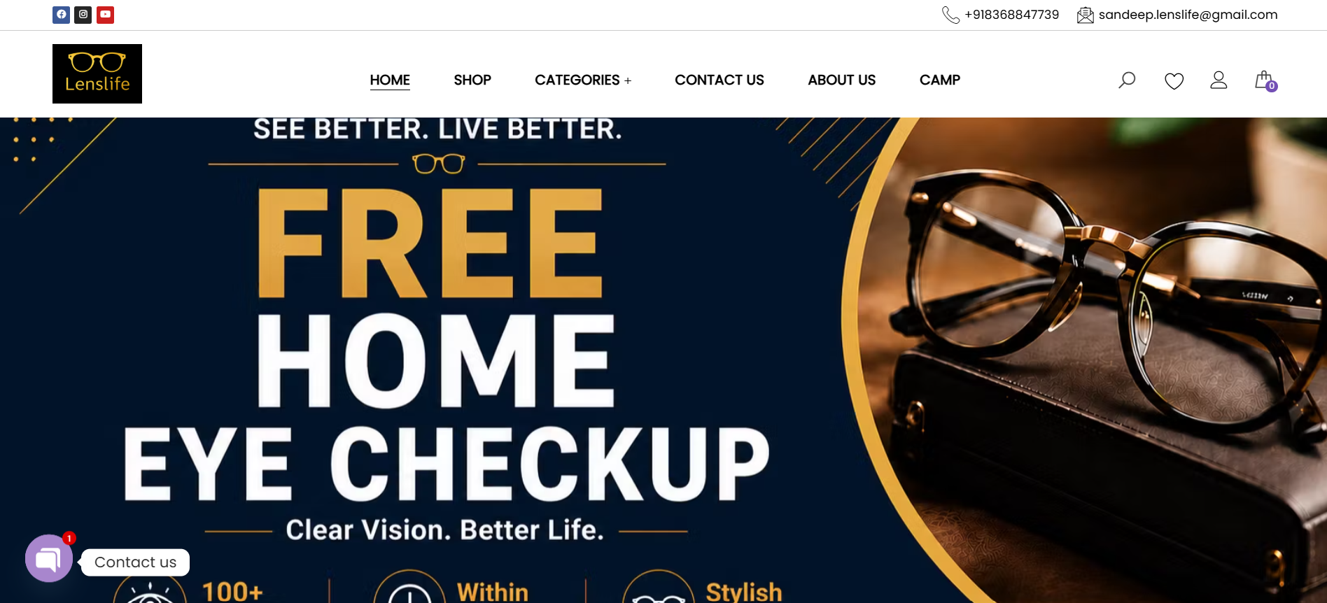 Lenslife — Eyewear & Optical Store Website
