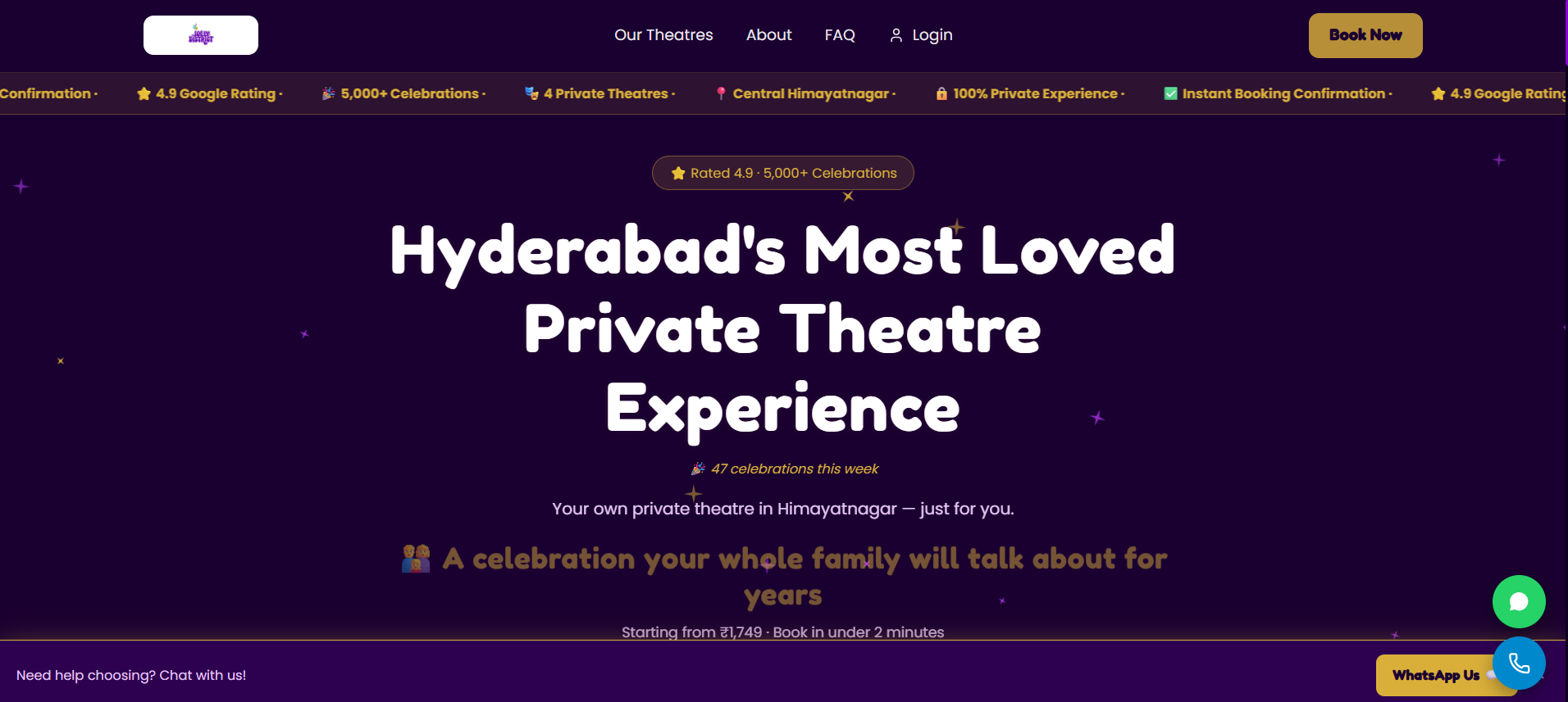 Jolly District — Private Theatre Booking Platform