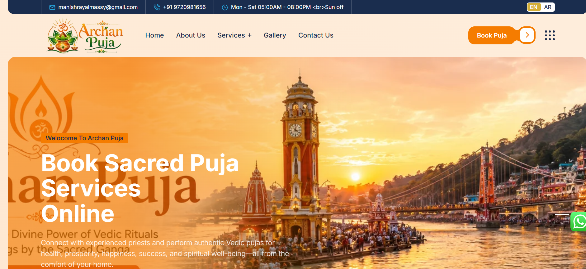Archan Puja — SEO for Ritual & Puja Services Platform